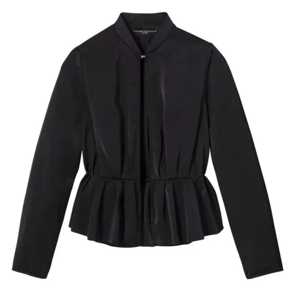 Victoria Beckham for Target Women's Black Peplum Jacket Size XL